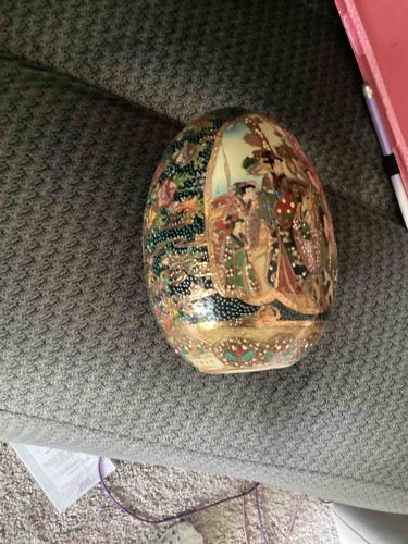 Japanese Satsuma-Style Decorative Egg