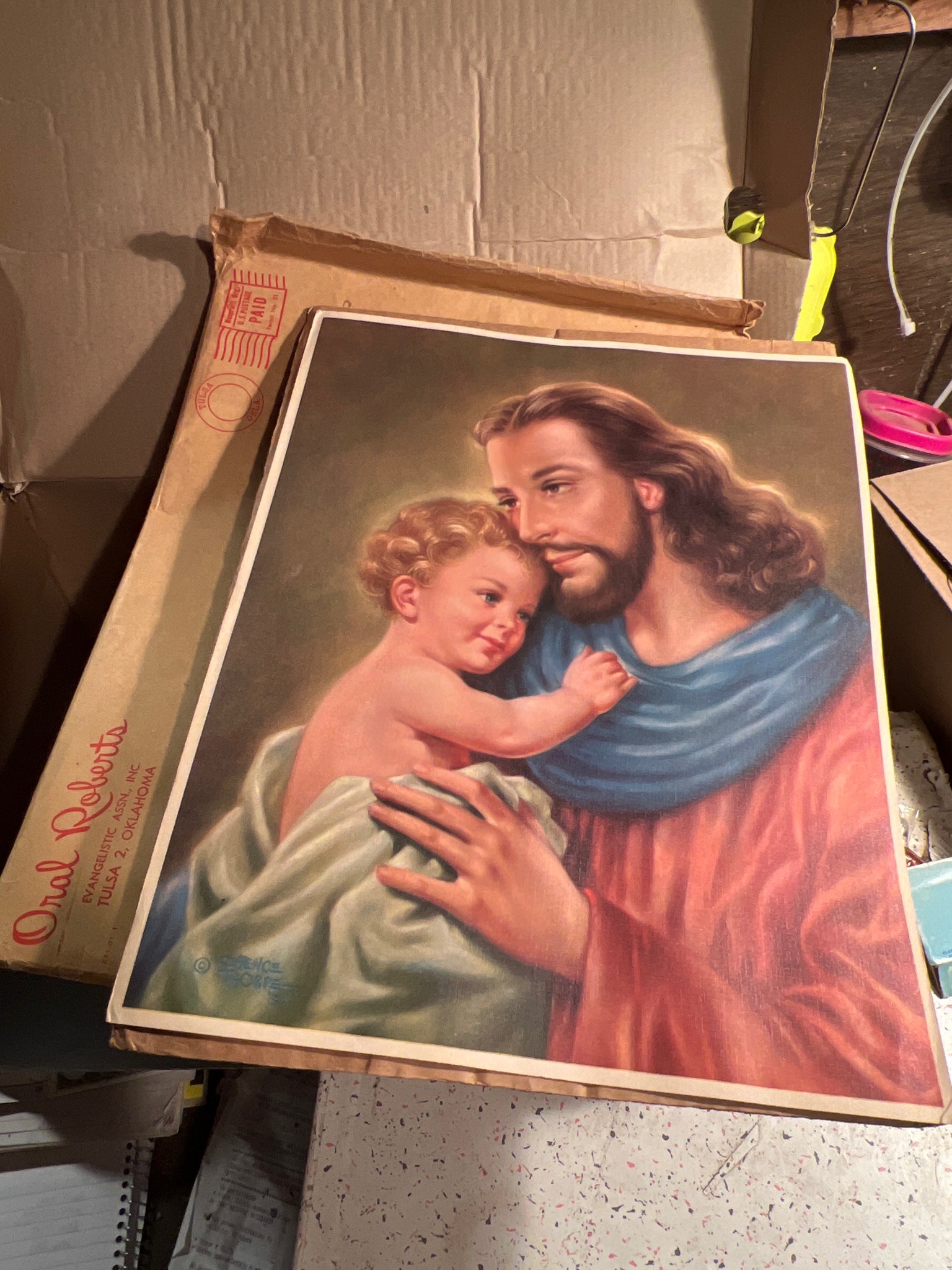 Submitted photo of Religious print signed 'Clarence Holbrook Carter' (not authenticated)