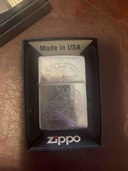 Zippo Lighter with Cheshire Cat Design (Alice in Wonderland)