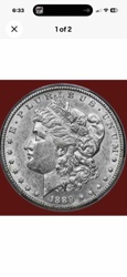 1889 Morgan Dollar (Obverse)