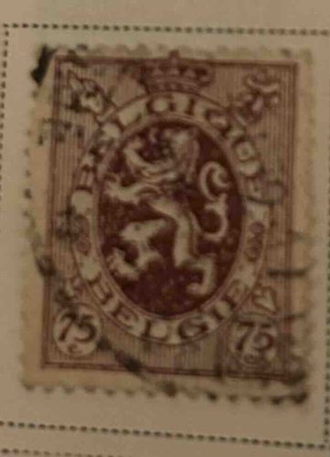 Belgian 75 Centimes Lion of Belgium Stamp