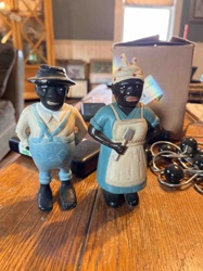 Pair of Cast Iron African-American Figural Statues