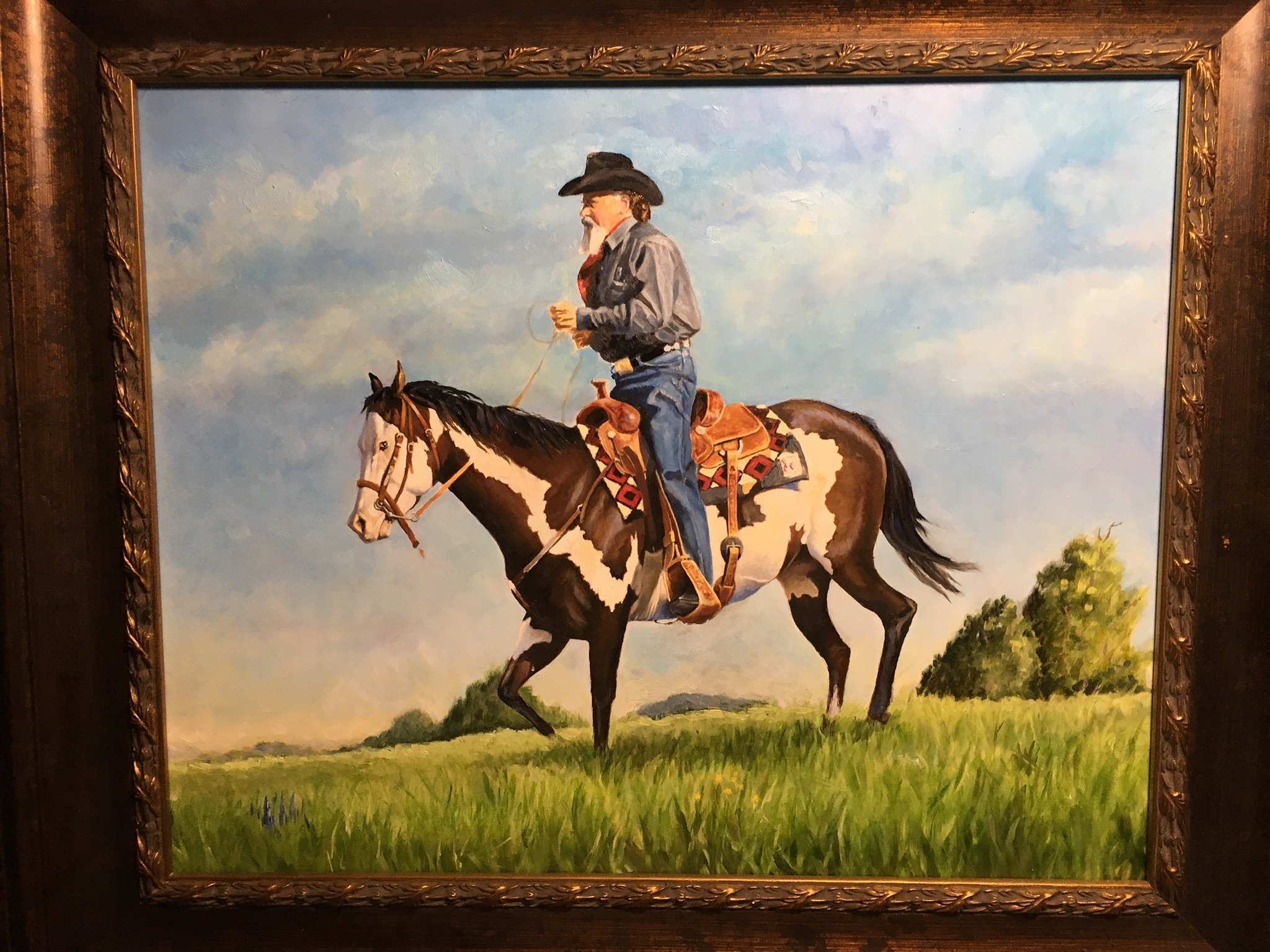 Submitted photo of Oil painting of a cowboy on horseback