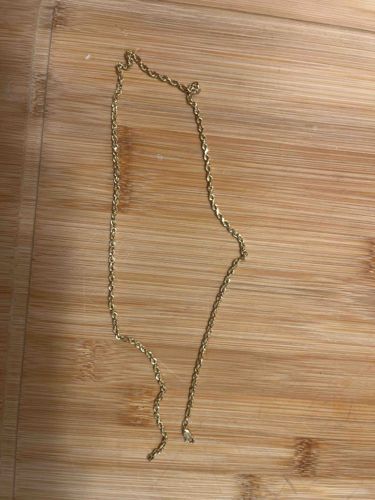 Yellow Gold Rope Chain Necklace