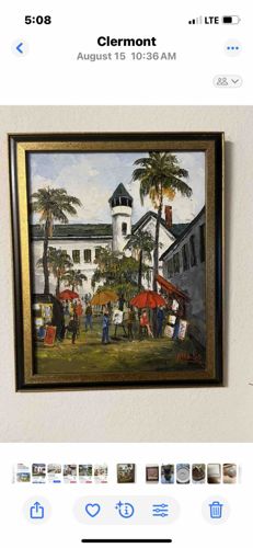Outdoor Market Scene Oil Painting