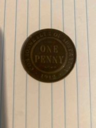 Australian 1912 One Penny Coin