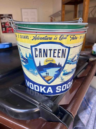 Canteen Spirits Vodka Soda Promotional Metal Bucket
