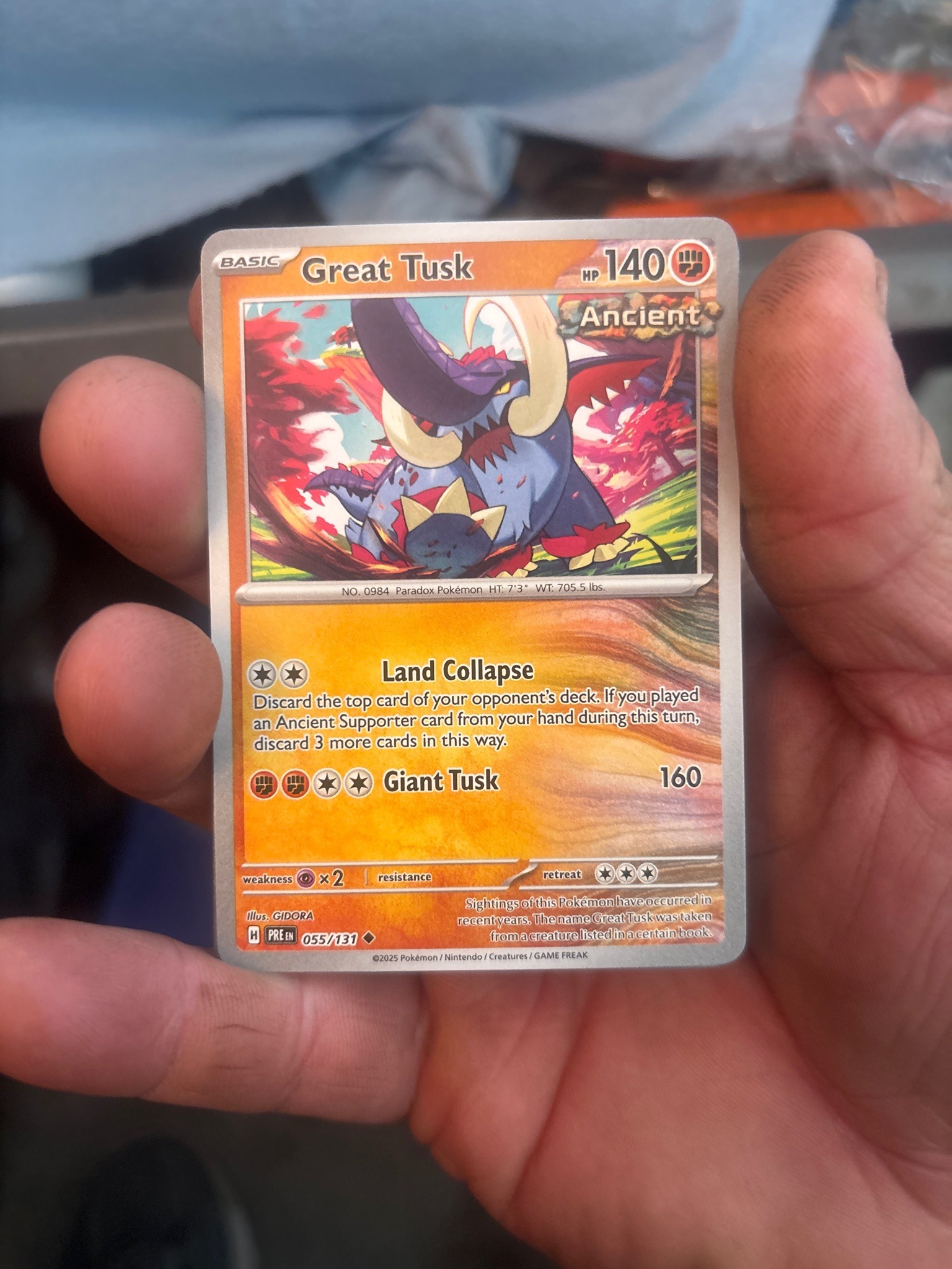 Submitted photo of Pokemon Trading Card Game Great Tusk (not authenticated)