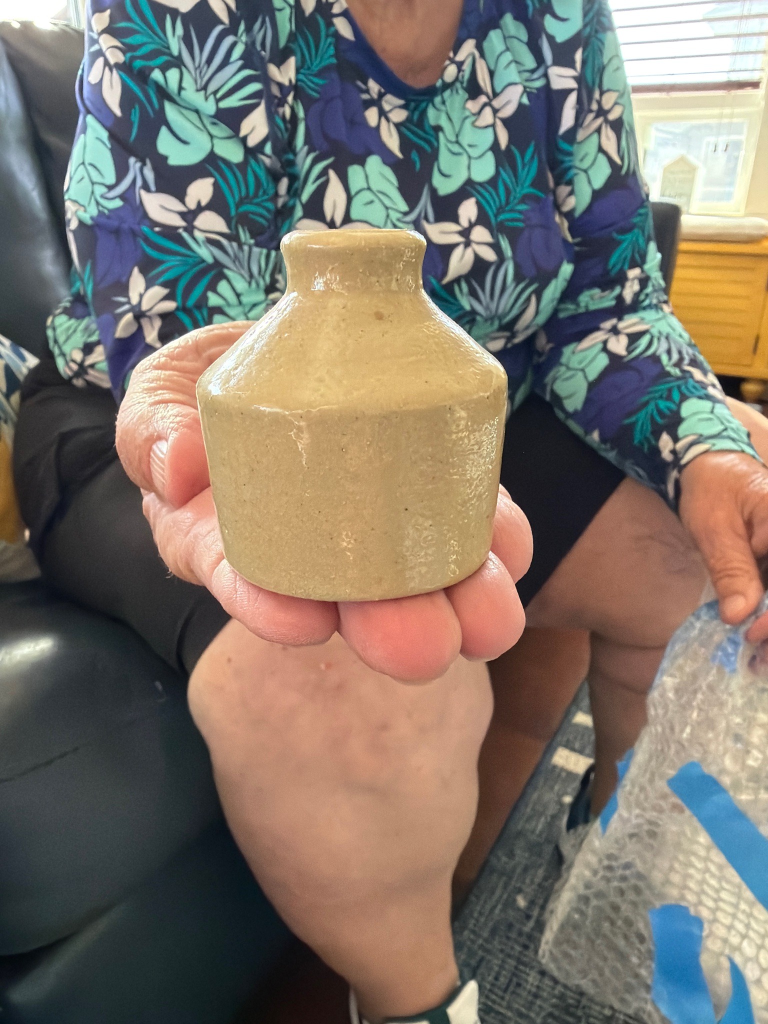 Submitted photo of Salt-glazed stoneware ink bottle