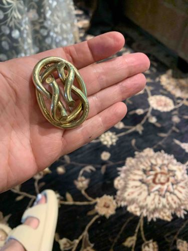 Abstract Intertwined Metal Brooch