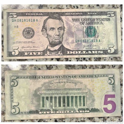 United States Five Dollar Bill, Series 2021