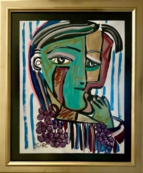 Abstract Portrait with Grapes