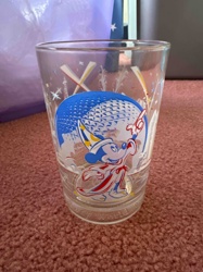 Disney Epcot Sorcerer Mickey Mouse Glass Tumbler