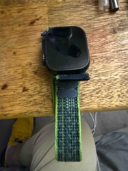 Apple Watch Ultra with Green Alpine Loop