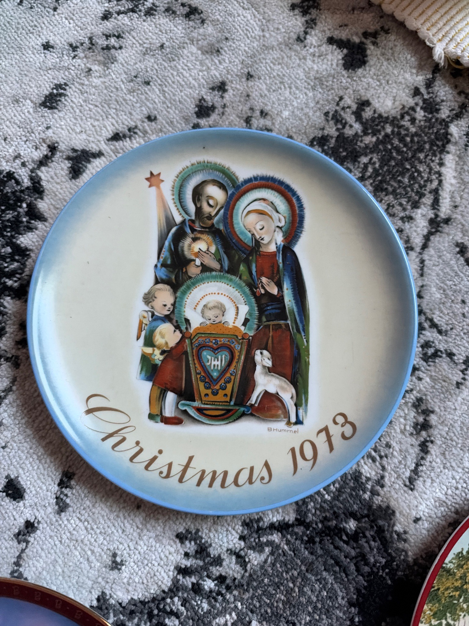 Submitted photo of Porcelain collector plate bearing signature 'B. Hummel' (not authenticated)