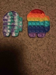 Two Among Us Shaped Pop It Fidget Toys