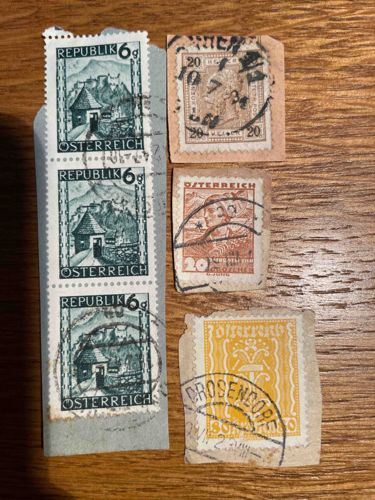 Assortment of Used Austrian Postage Stamps