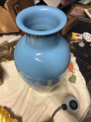 Light Blue Glazed Ceramic Vase