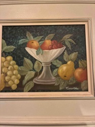 Still Life Fruit Painting, Signed Curole