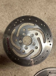 Motorcycle Brake Rotor with Swirl Cutout Design