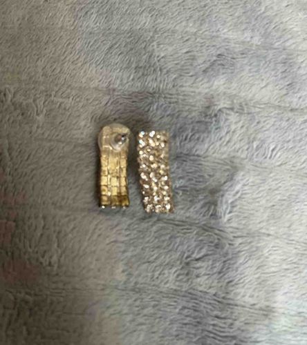 Rectangular Pave Rhinestone Earrings