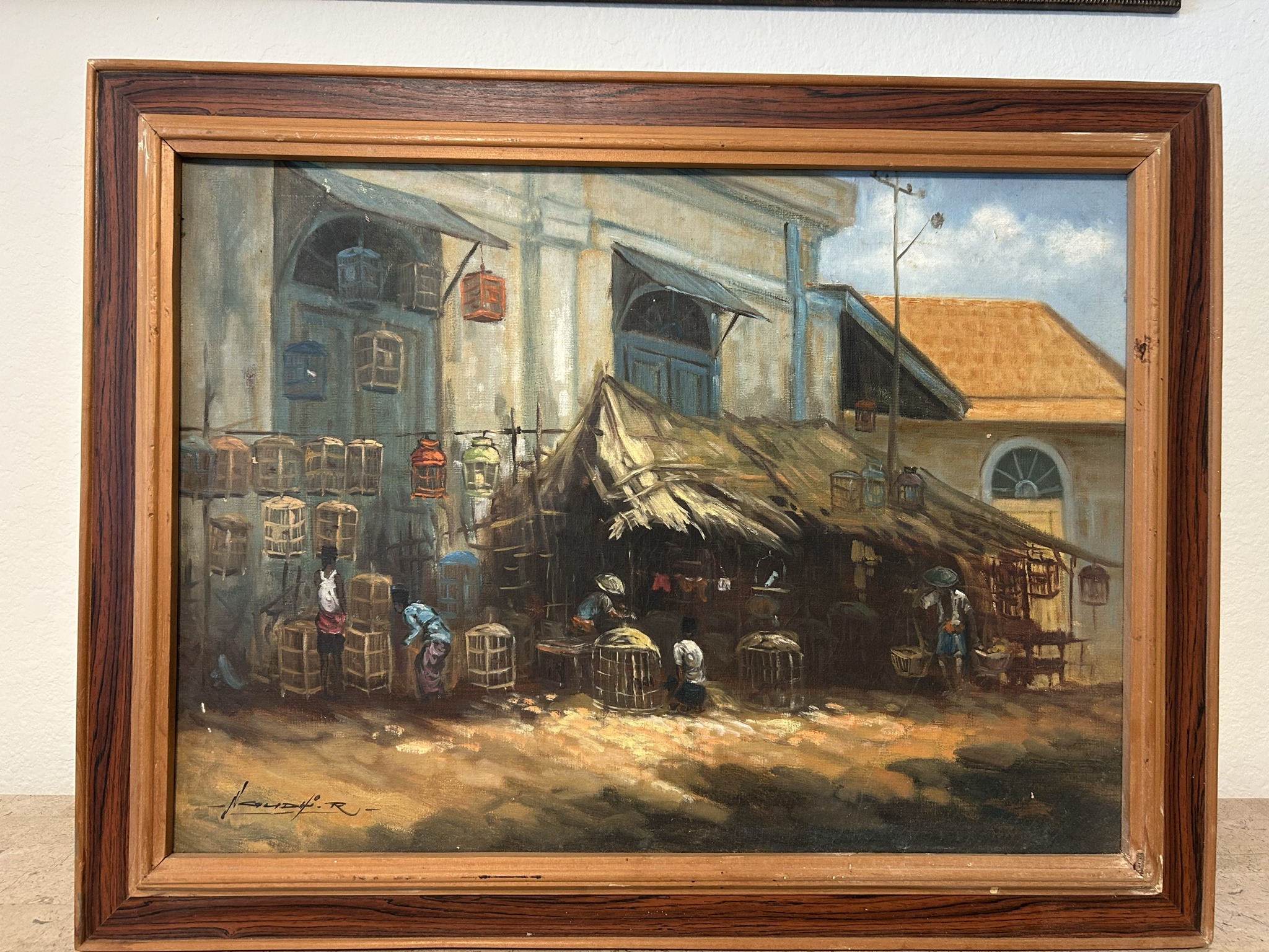 Submitted photo of Oil painting on canvas signed 'Naudih.R.'