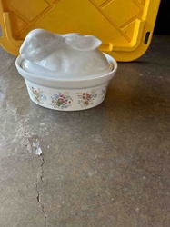 Ceramic Bunny Covered Dish