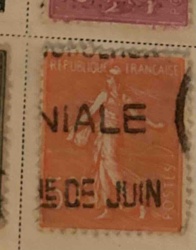 French "Niale" Overprint Postage Stamp