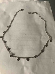 Silver-Tone Disc Charm Necklace