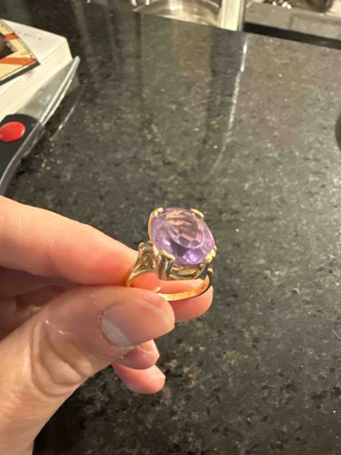 Amethyst and Gold Cocktail Ring
