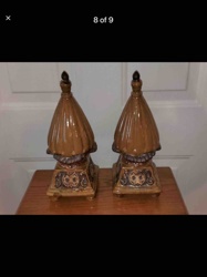 Pair of Decorative Ceramic Finials
