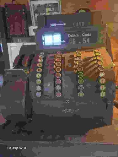 Antique National Cash Register (NCR) Model with 'Amount Purchased' Marquee