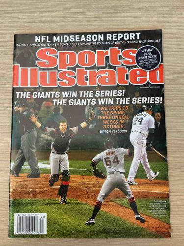Sports Illustrated Magazine, November 5, 2012, San Francisco Giants World Series Win