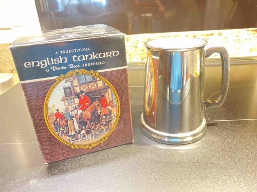 Pinder Bros. Sheffield English Tankard with Original Box