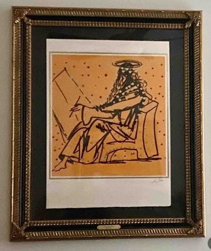 Salvador Dalí Hand-Embellished and Signed Lithograph, 'Mark'