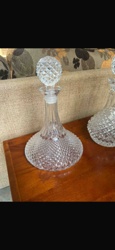 Cut Crystal Decanter with Spherical Stopper