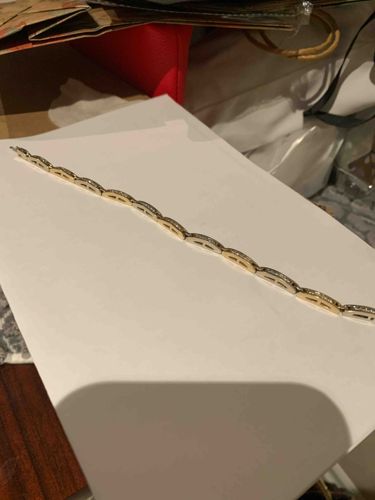 Two-Tone Diamond Pave Tennis Bracelet