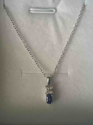 Tanzanite and Diamond Accent Pendant Necklace