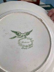 Podeterre Stone China Plate with Bird Mark