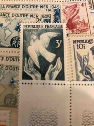 French 'Peace Dove' Postage Stamp, 3 Francs