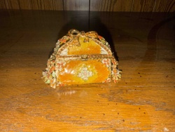 Enamel and Rhinestone Floral Trinket Box
