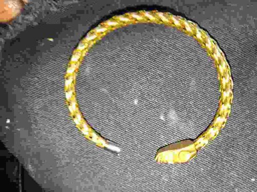 Gold-Tone Braided Torc Style Cuff Bracelet