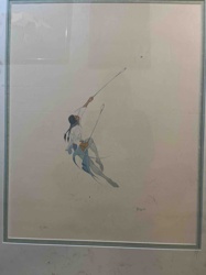 Dynamic Figure with Lasso Watercolor Painting