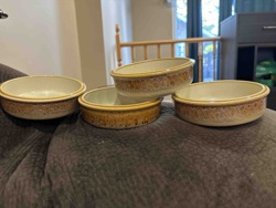 Set of Four Small Ceramic Oven Bowls