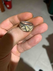 Inlaid Mother-of-Pearl Band Ring