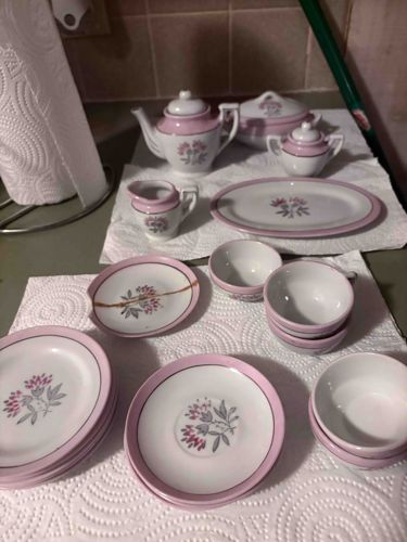 Vintage Porcelain Child's Tea Set