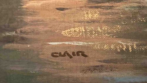 Signed Vintage Impressionist Oil Painting on Canvas