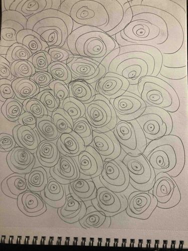 Abstract Concentric Circle Sketch
