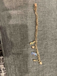 Multi-strand Gold-Tone Charm Bracelet with Enamel Charms