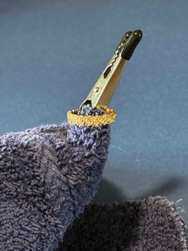 Textured Gold-Toned Electroplated Ring